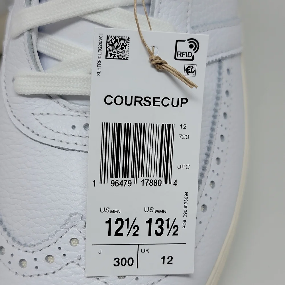 adidas Coursecup Spikeless Golf Mens Size 12.5 Shoes IH2264 Cloud White NEW